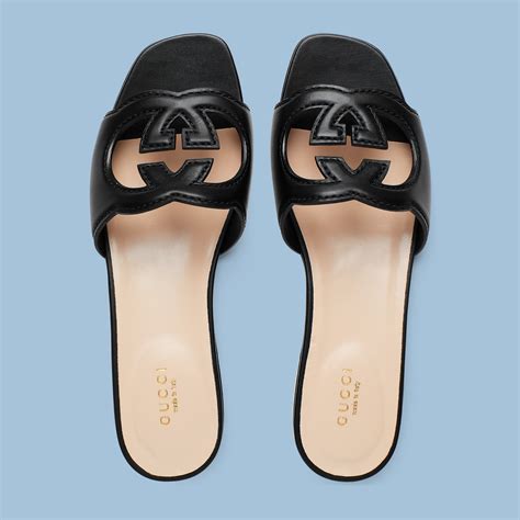 gucci cut out sandals|Gucci slippers women.